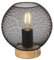 Tischlampe mit kugelförmigem Metallgitter | Schwarz | Industrie | ø 20 cm | Bedienung: Schalter