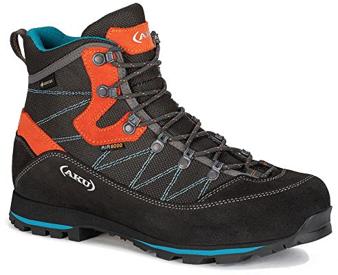 AKU Trekker Lite III GTX, Stivali da Escursionismo Uomo, Grigio Scuro Arancione, 46.5 EU
