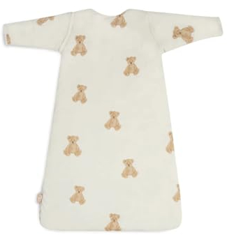 Jollein Schlafsack Baby - Teddy Bear - 90 cm - Baumwolle - 2.0 bis 3.0 Tog - Abnehmbare Ärmel - Baby Schlafsack - Teddy Bär Print