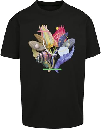 Mister Tee Men's Coral Oversize Tee Men's T-Shirt Available in Many Sizes XS to XXL, Black, M