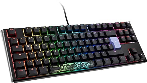 Ducky One 3 Classic TKL Gaming-Tastatur, RGB-LED, MX-Blue, Schwarz/Weiß