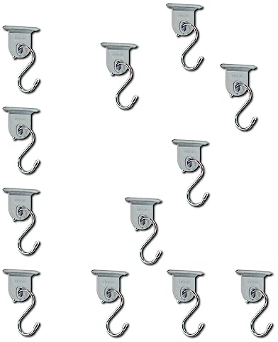 AWNLUX 12 Pack Awning Hook S Shaped Hooks Stainless Steel Metal Hangers Hanging Hooks for RV Awning, CAR Awning, Kitchen, Work Shop, Bathroom, Garden and Outdoor Supplies