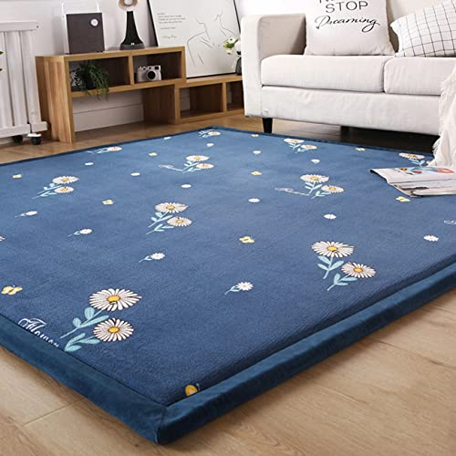 Spielmatte Baby Teppich, 2cm Dicke, Faltbare Baby Krabbelmatte Bodenmatte, Spielteppich rutschfest für Babyzimmer, Spielzimmer, Daisy, 200x250cm