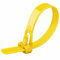 Oksdown Collier de Serrage Réutilisable en Nylon 400 mm × 7,6 mm Attache Câble Plastique Rilsan Serre Câbles Jaune Lot de 100 Pièces