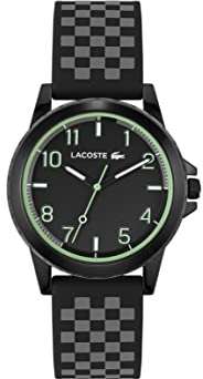 Lacoste Analog Quarzuhr für die Jugend Kollektion Rider mit Schwarzes Silikonarmband - 2020149