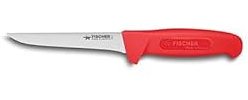Fischer Bargoin Profinox Désosseur lame droite 14 cm manche surmoulé rouge - sur carte - la pièce 3015-14