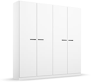 Rauch Möbel Florenz Schrank Kleiderschrank Drehtürenschrank, Alpinweiß, 4-türig, inkl. 2 Kleiderstangen, 2 Einlegeböden BxHxT 181x210x54 cm