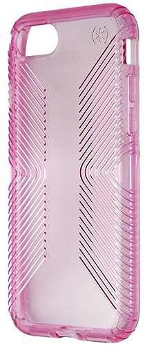 speck Produkte Presidio Perfect-Clear mit griffiger Hülle, kompatibel mit iPhone SE (2022)| iPhone SE (2020)| iPhone 8| iPhone 7, Bellla Pink