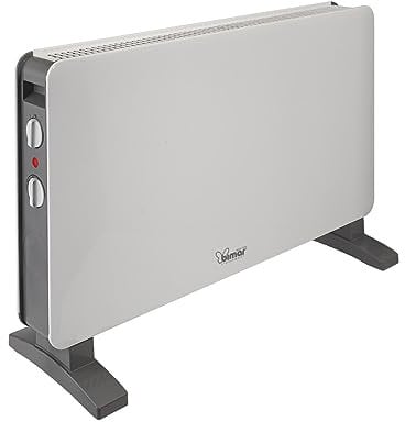 Bimar HC512 Termoconvettore a Convezione Naturale in Filo Metallico, Stufa Elettrica con Ventilatore Turbo 2000W, 2 Potenze di Riscaldamento, Termostato Regolabile, Silenzioso e Trasportabile