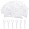 QUARKZMAN 100pz Durevole Plastica Alligatore Clip, 1,54 Bianco Forma U Camicia Clip Molletta per Piegatura Cravatte, Pantaloni, Calzini, Coperchio