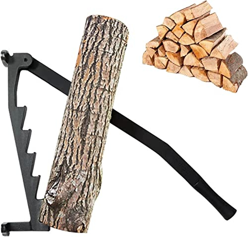 Kcolic Manueller Holzspalter, Wandhalterung Manueller Holzspalter, Tragbarer Holz Brennholzspalter, Handholzspalter Spanmesser, Outdoor Anzündholz Spalten Werkzeug