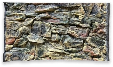 ZooPaul 3D Aquarium Rückwand Struktur Stein 100x60 cm Aquarienhintergrund Hintergrund Terrarium Dekoration