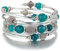 FULU AUTUMN Bracciale in Argento Multistrato da Donna Bracciale Avvolgente Boho Gioielli da Polso per Donna Regalo di Compleanno San Valentino(Sea green)