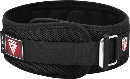 RDX RX4 Weightlifting Belt - EVA Foam Support, Adjustable Nylon Strap & Secure Fit I Gym Belt for Men & Women I Back Support for Heavy Lifting & Strength Training