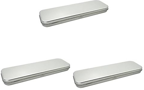 EXCEART 3pièces Trousse à Crayons Rectangulaire Émaillé pour Étudiants Boîte à Stylo Simple Unique