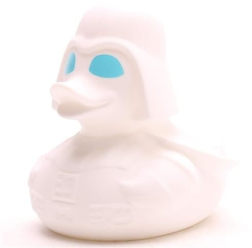 White Star Badeente I L: 8,5 cm - inkl. Gummienten-Schlüsselanhänger im Set I Geschenk für Star Wars Fans