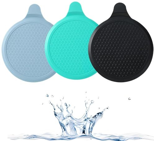 3 Piezas Tapón de Drenaje de Silicona para Ducha, bañera, Lavabo, Fregadero, colador de Drenaje con Ventosa, Tapón Universal de Silicona para el desagüe, Tapón de Drenaje Desmontable