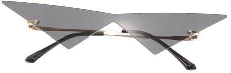 TINEASUR Strandparty-sonnenbrille Modische Rahmenlose Damen-sonnenbrille Stilvolle Dreieckige Form Neuartige Sunes Eyewear