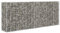 Sufrk Gabionen-Steinkorb Stahl 85×30×200 cm Silbern Schüttkorb Drahtkorb Mauersteinkorb