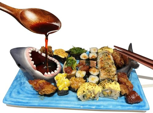 Wasachi Shark sushi plate (Blue)