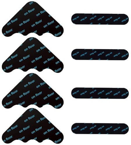 Wenrescry Lot de 8 Tapis antidérapants pour Tapis adhésifs - Lavables - Réutilisables et antidérapants - en matériaux de qualité supérieure - Ne laissent Pas de Traces,4 Nuages 4 Longues Bandes