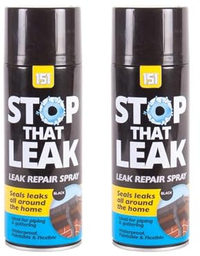 DIOXSTAR 151 Stop That Leak Repair Leak Repair Spray, Discreet and Reliable Solution, Cracks Instant Solution, Unique Blend of Polymers, Sealing Leaks on Variety of Surfaces, 400ml (2 Pcs)