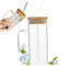 Coupons en verre avec couvercles et pailles, gobelet avec couvercle et paille carré 400 ml de gobelet transparent avec des tasses de boisson à la chaleur à la chaleur pour le bureau à domicile, bla
