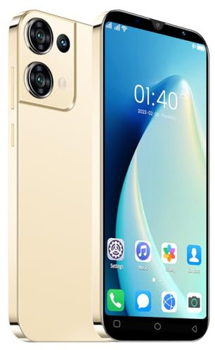 WRTogo Rino9 Cheap Mobile Phones, 5.0 Display Dual SIM, 16GB ROM/(Expandable up to 128GB), Android 9.0 OS, Dual Camera, Face Unlock Cell Phone (Rino9-Gold)
