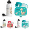 wolga-kreativ Personalisiertes Set Mepal Campus Brotdose Kinder mit Fächern und Kinderflasche mit Namen, Vesperdose Dinosaurier Geschenk für Schule, Kindergarten Einschulung