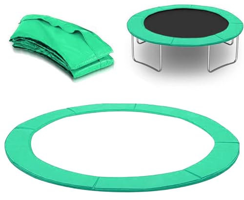 Trampolin Randabdeckung, Ø 183cm Federabdeckung Randschutz UV-beständig & Reißfest Ersatz Trampolin Surround Pad Trampolinzubehör Sicherheitsmatte für Gartentrampolin, Grün