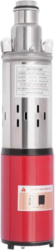 XINRISHENG Deep Well Submersible Pump, 12V/60Hz, 3500R/Min, 98.43Ft Head, Stainless Steel Water Pump with Additional Brass
