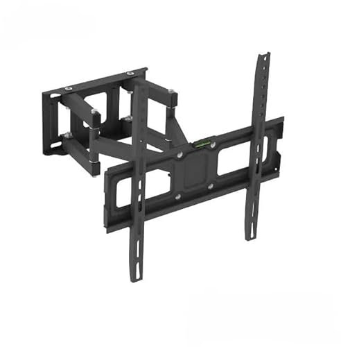 CoolGrows Tilt and Swivel TV Wall Bracket for 26-55 inch Screens, Wall Mount Tool-free Tilt Adjustment and bubble Level, 50kg Capacity, Max VESA: 400x400mm, Double Pendulum Large Base for Flat Screens