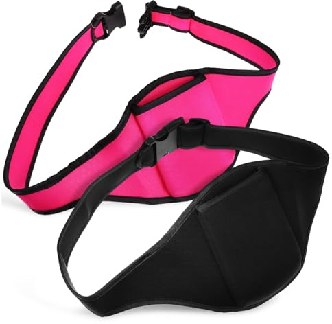 Ipetboom 2pcs Wireless Microphone Belt Pouch Adjustable Neoprene Mic Holder Waist Pack for Fitness Instructors Transmitters Lightweight Breathable Carrier for Outdoor Activities