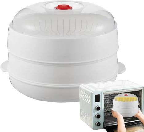 Vaporiera per forno a microonde – sfiato per il rilascio del vapore, vaporizzatore a microonde con coperchio e vassoio, cottura a vapore per verdure da cucina, pentole da cucina per riscaldare pasti