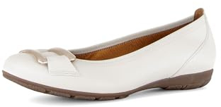 Gabor Damen Klassische Ballerinas, Frauen Flats,Slipper,Ballerina-Schuhe,Ballett-Schuhe,Ballet-Flats,flach,Abendschuhe,Latte/Puder,38.5 EU / 5.5 UK
