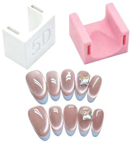 Cat Eye Gel Magnet Tool, 2 Stück U-form Katzenaugen-Magnet, Multifunktionaler Magnet für Katzenaugen-Gellack Nageldesign Tools