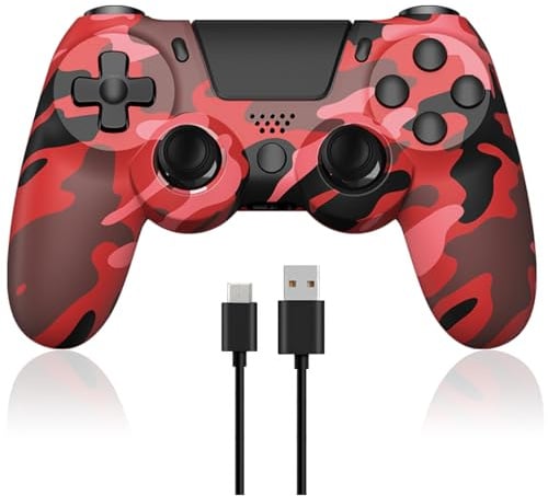 ancihdgm Wireless Game Controller für PS4,Controller kompatibel mit PlayStation 4/Pro/Slim/PC/P3/Android/IOS,Ersetzen Sie den PS4 Controller unterstützt Dual Vibration/6 Achsen Gyroskop