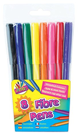 Fine Tip Fibre Colouring Pen (Pack of 8)
