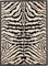 Carpeto Tierfell Teppich Creme Schwarz 160 x 230 cm Zebra Muster Kurzflor Verona Kollektion