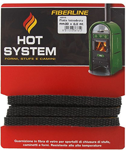 GUARNIZIONE DI RICAMBIO piatta 10mm PER SPORTELLI STUFE FORNI IN FIBRA DI VETRO 2.5MT