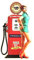 FEENOMENN Déco Murale Vintage en Métal - Pin up Pompe à Essence - American Gasoline (58x31cm)