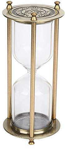 Sablier, rétro sablier avec texture en métal horloge de sable minuterie sablier cadre de minuterie de sable en alliage(2#)