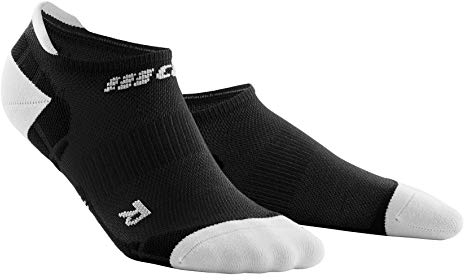 CEP – Ultralight Compression NO Show Socks für Damen | Knöchelhohe Sportsocken mit Kompression in schwarz/hellgrau | Größe IV