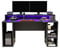FORTE TEZAUR Gaming Schreibtisch, Holzwerkstoff, schwarz-matt, 160 x 91,1 x 72 cm