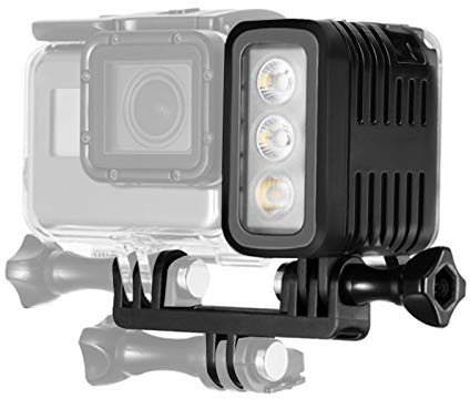 Unterwasser-Videolicht, 30 m Tauchlicht 3 Helligkeit Dimmbar Wasserdichtes LED-Videofüll-Nachtlicht für 4/3 +/3/2/1/sj4000/sj5000/sj6000/für Yi