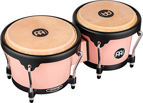 Meinl Percussion Bongos Journey Series - 2 Handtrommeln mit 6,5 und 7,5 Zoll - inkl. Stimmschlüssel - ABS Kunststoff, Pink (HB50FP)