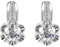 YOURDORA Pendientes de flor para mujer, plata de ley 925 rodiada, pequeños pendientes plegables con cristal de Austria, Plata, Crystal