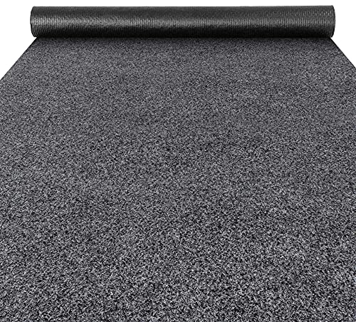 ANRO Fußmatte Schmutzfangmatte Teppich Läufer Sauberlaufmatte Indoor Outdoor Flur Eingang Poet Grau 100x240cm