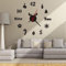 CENPEK Acryl Digita Wanduhr, Weihnachtsstil Moderne Große 3D Wanduhr, DIY Rahmenlose Stumm Dekorative Wanduhr für Home Office Schlafzimmer Wohnzimmer Korridor Bar Dekoration (Schwarz)