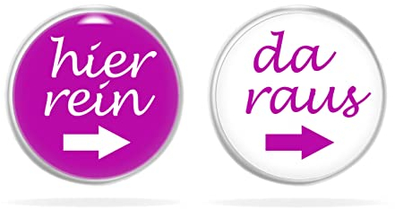 Schmuck Teenager Mädchen Lustige Ohrringe Witzig Hier Rein Da Raus Ohrstecker Damen Nickelfrei Hypoallergen Cabochon Edelstahl Pink Weiß Silber